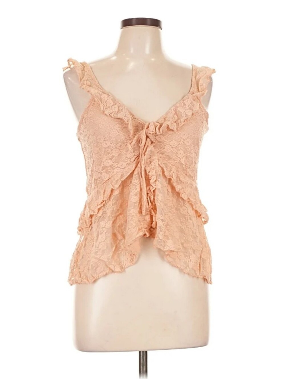Old Navy Women's Peach Lace Ruffle Camisole Top